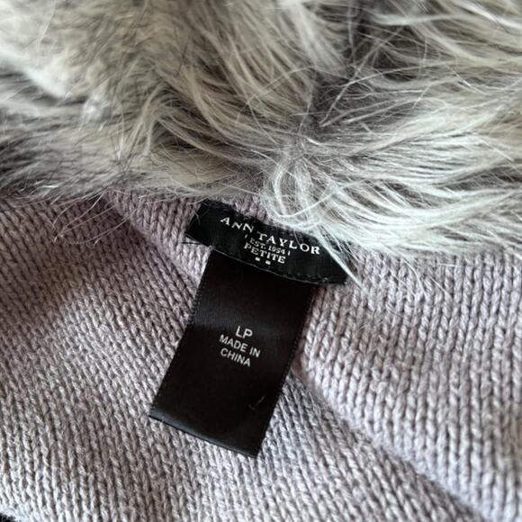 gray boho gyaru knit faux fur vest - Picture 4 of 8